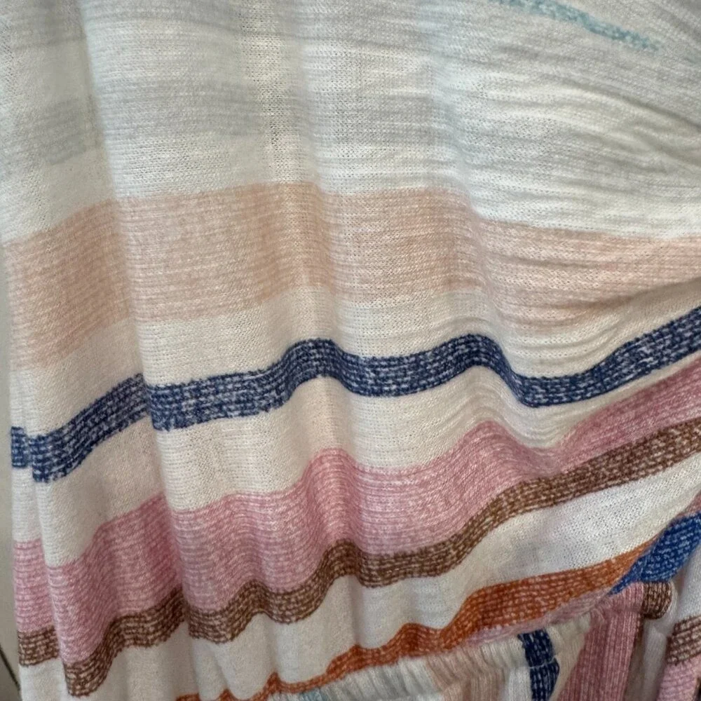 Xhilaration Cropped Multi Color‎ Striped Jumpsuit Size Large - Picture 8 of 9